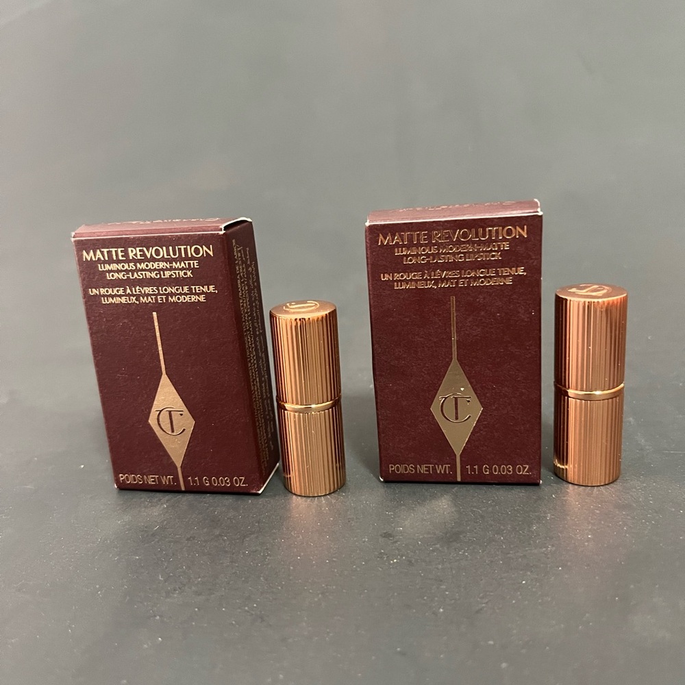 CHARLOTTE TILBURY Matte Revolution Lipstick PILLOW TALK Lot of 2